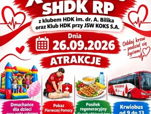 Dąbrowa Górnicza: 26 września krwiobus przy ul. Puszkina – oddaj krew i uratuj życie